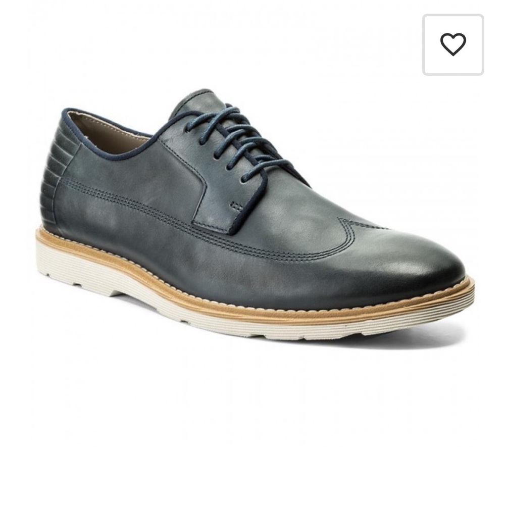 Clarks Gambeson Style - Navy Leather - Size 13